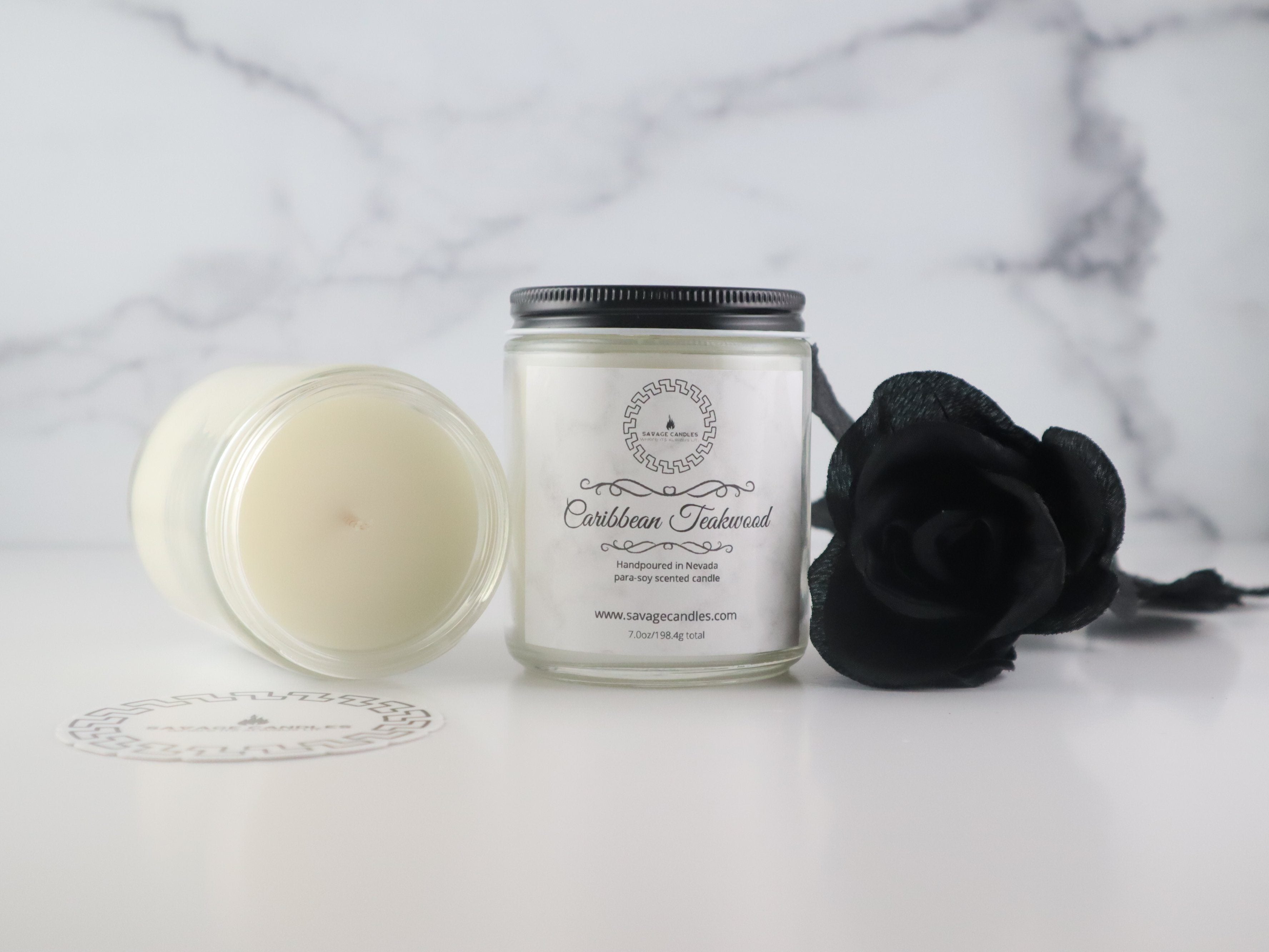 Caribbean Teakwood Wax Melts Savage Candles 7oz Candle