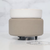 Ceramic 2-IN-1 Candle And Wax Warmer Savage Candles Gray Texture