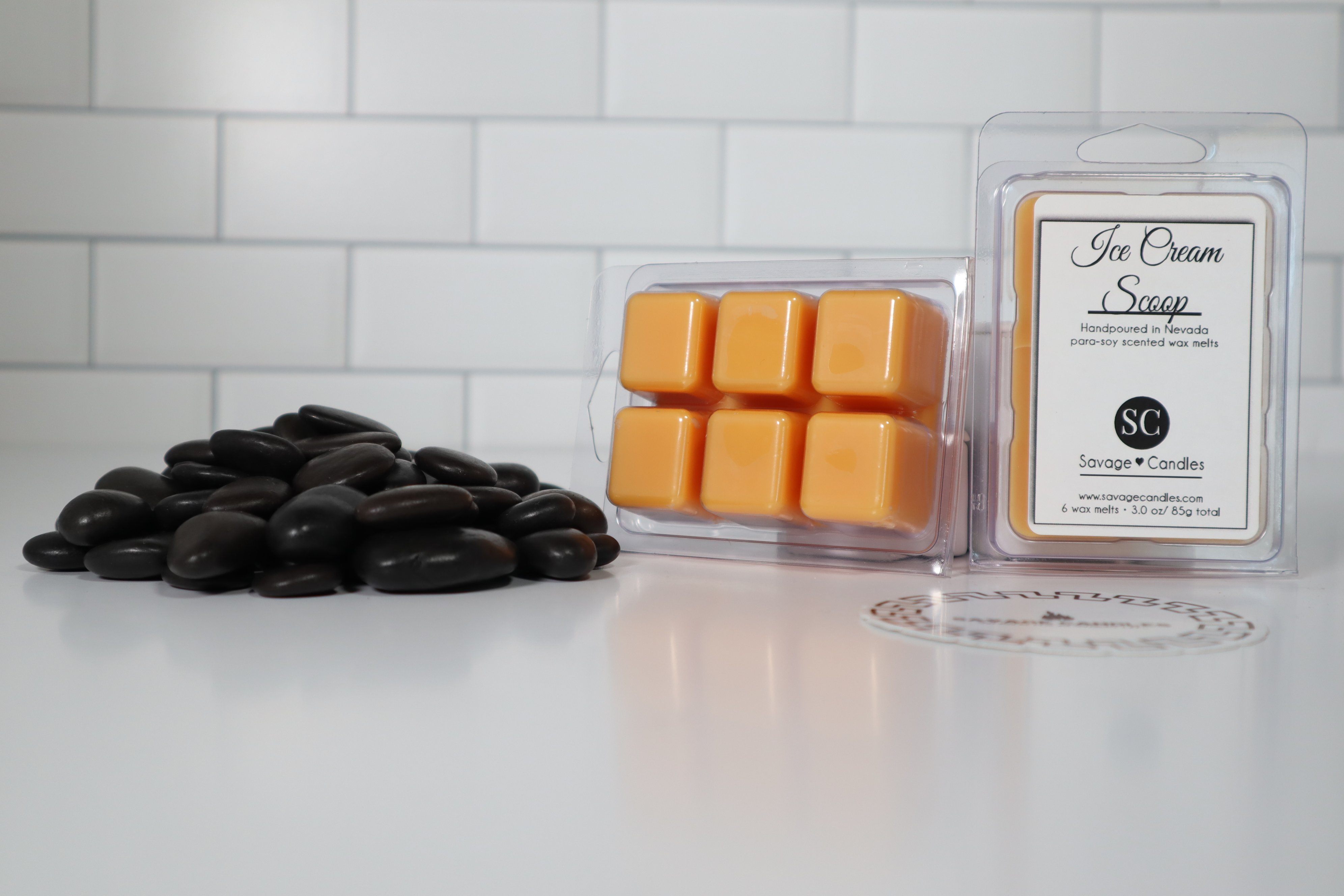 Ice Cream Scoop Wax Melts Savage Candles 3oz Wax Melt