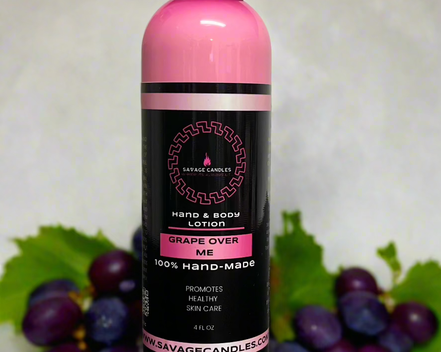 Savage Candles Premium Hand & Body Lotion Grape Over Me 4oz 