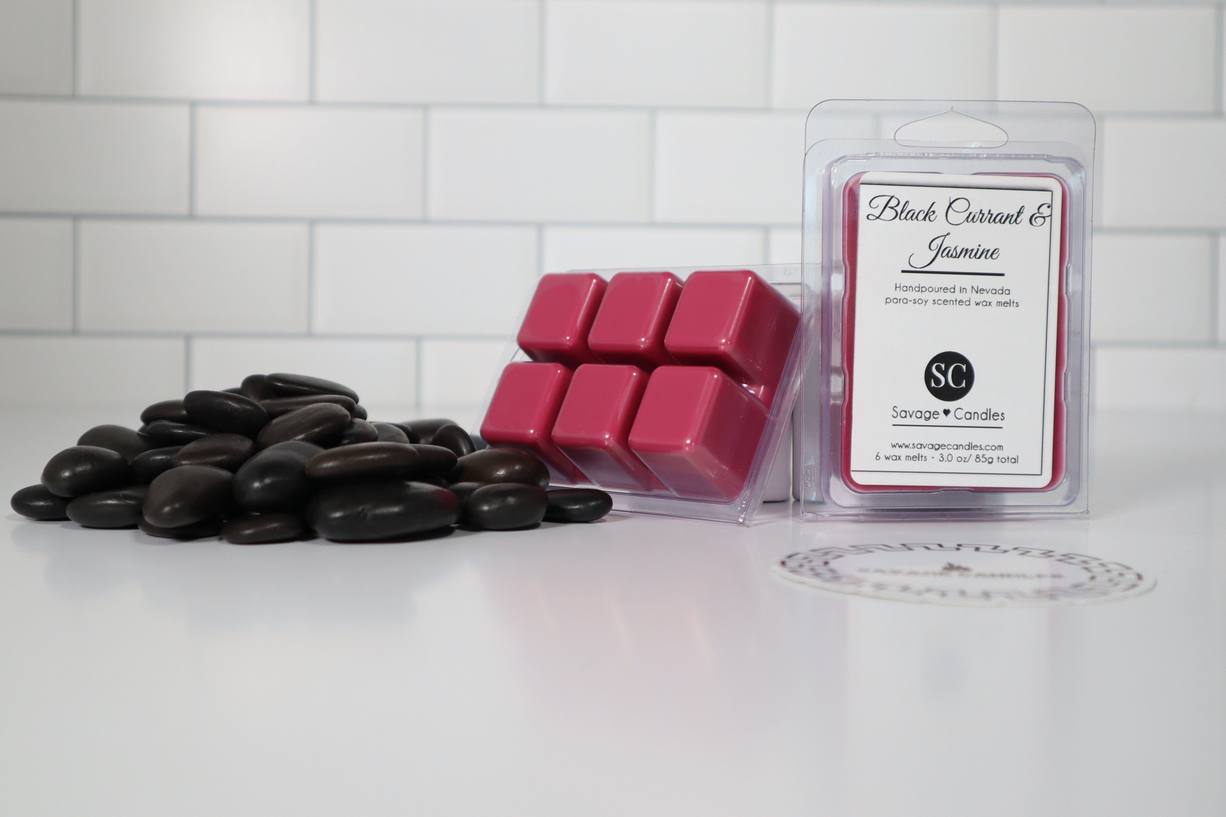 Black Currant & Jasmine Wax Melts Savage Candles 