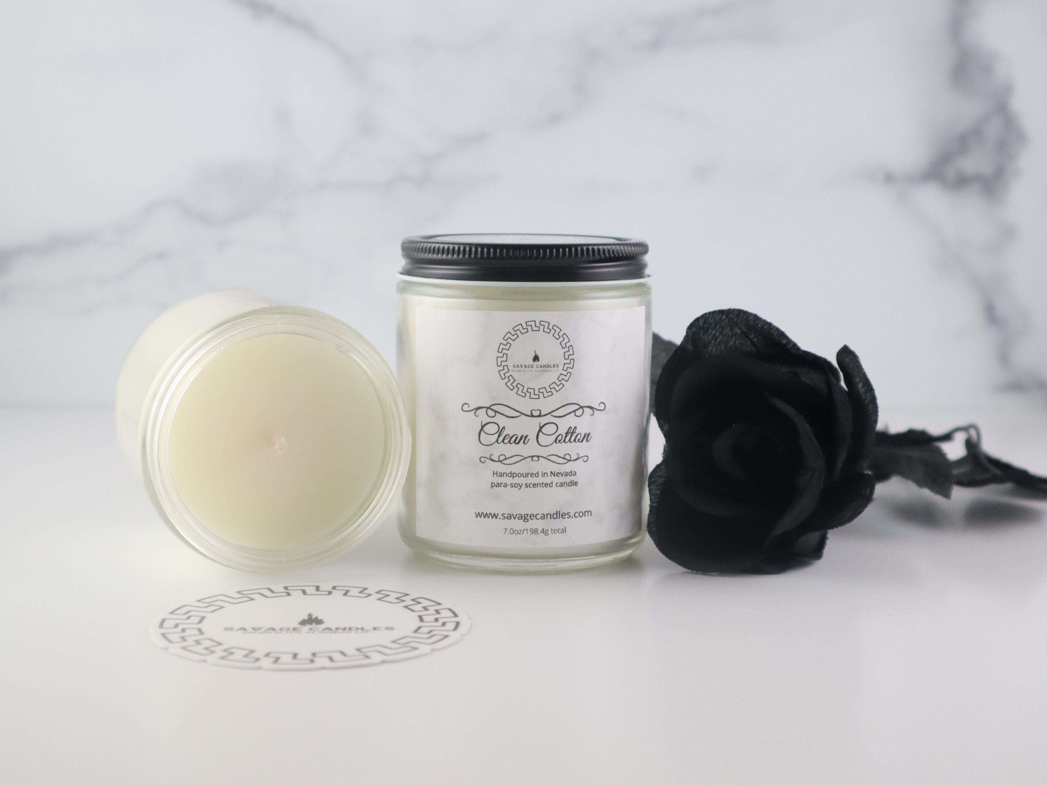 Clean Cotton Wax Melts Candles Savage Candles 7oz Candle 