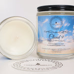 Cloud 9 scented notes of flowers, and Mary jane and marijuana Candles Savage Candles LLC 