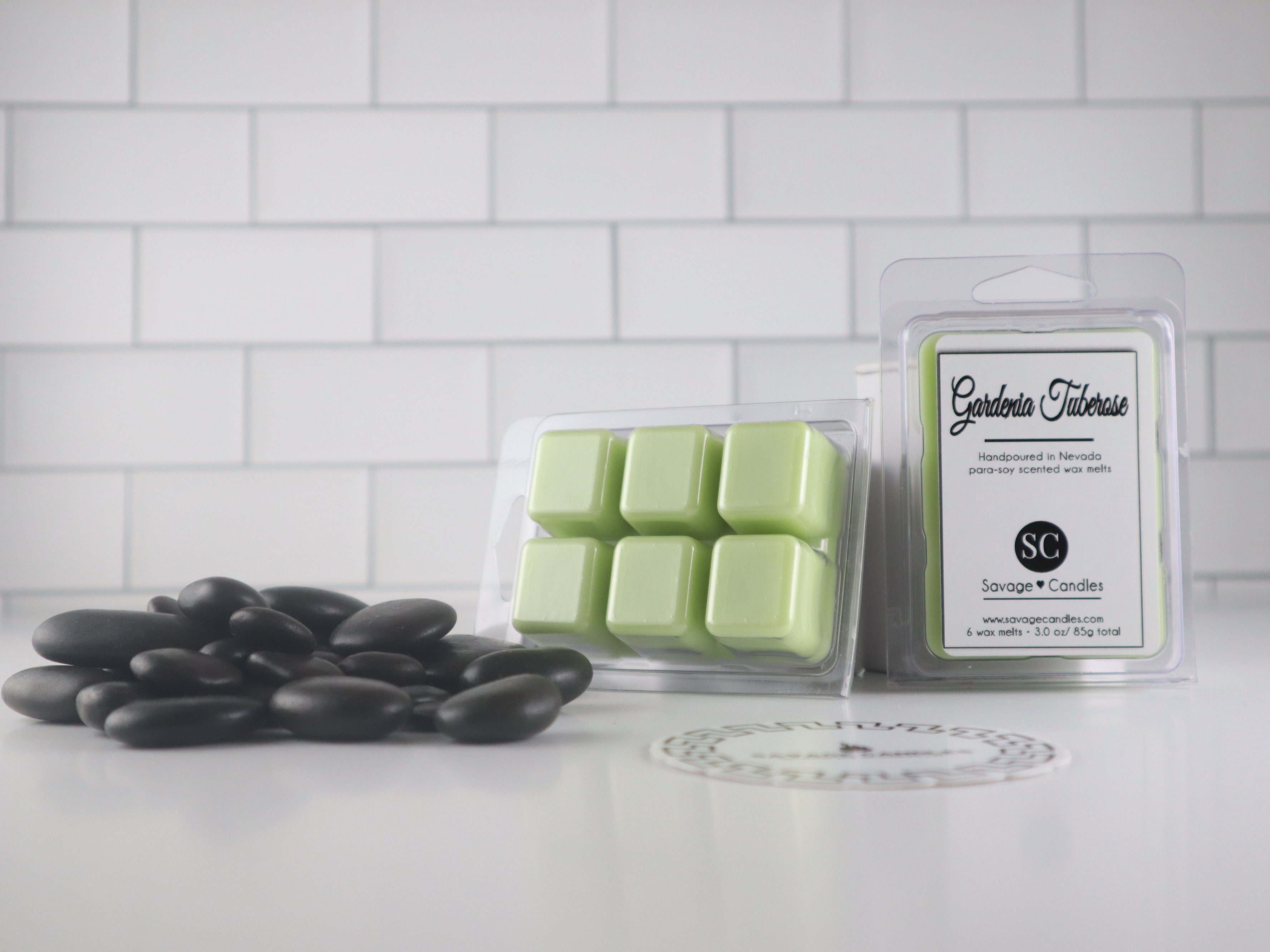 Gardenia Tuberose Wax Melts Savage Candles LLC 