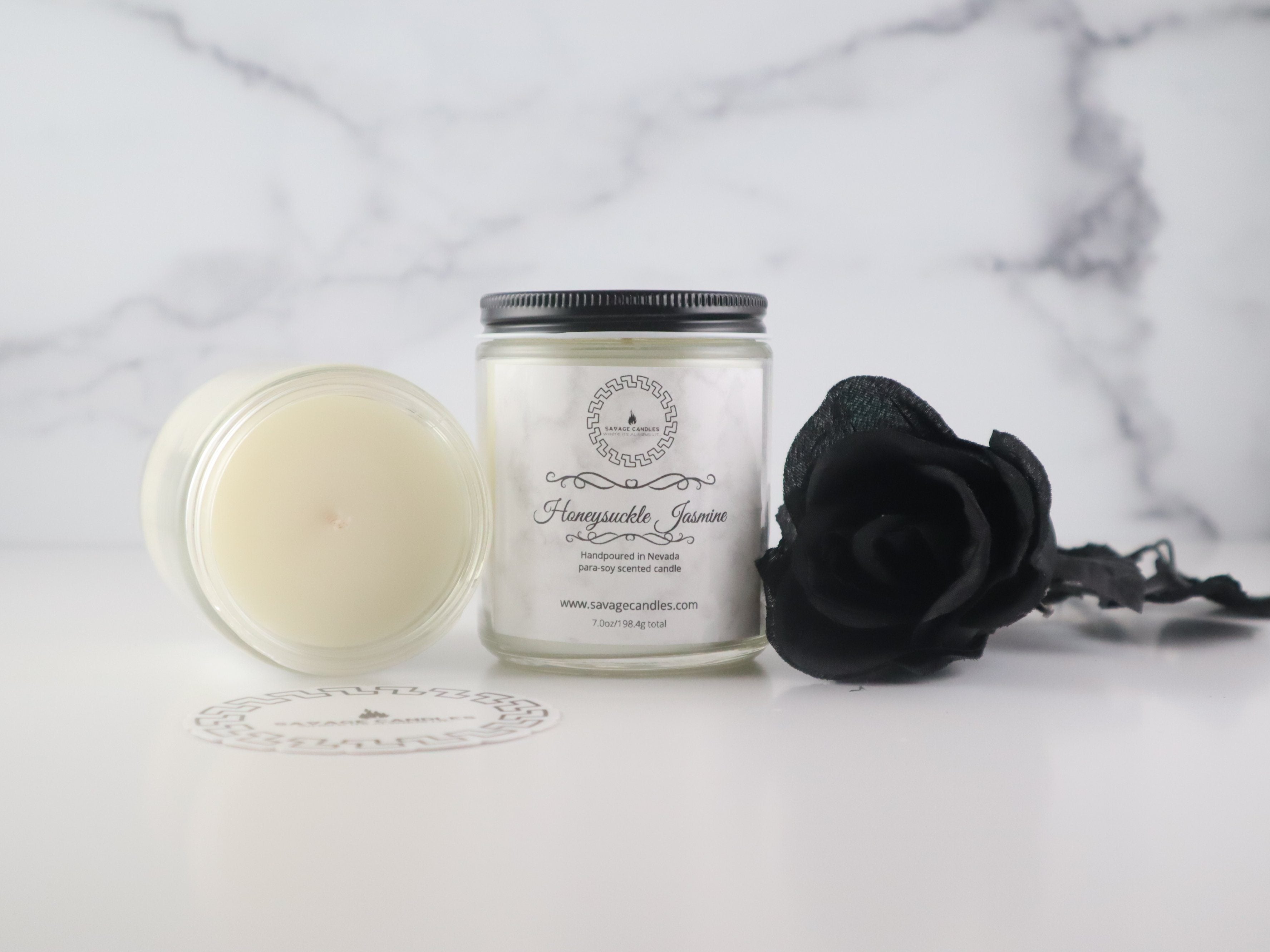 Honeysuckle & Jasmine Wax Melts Savage Candles 7oz Candle 