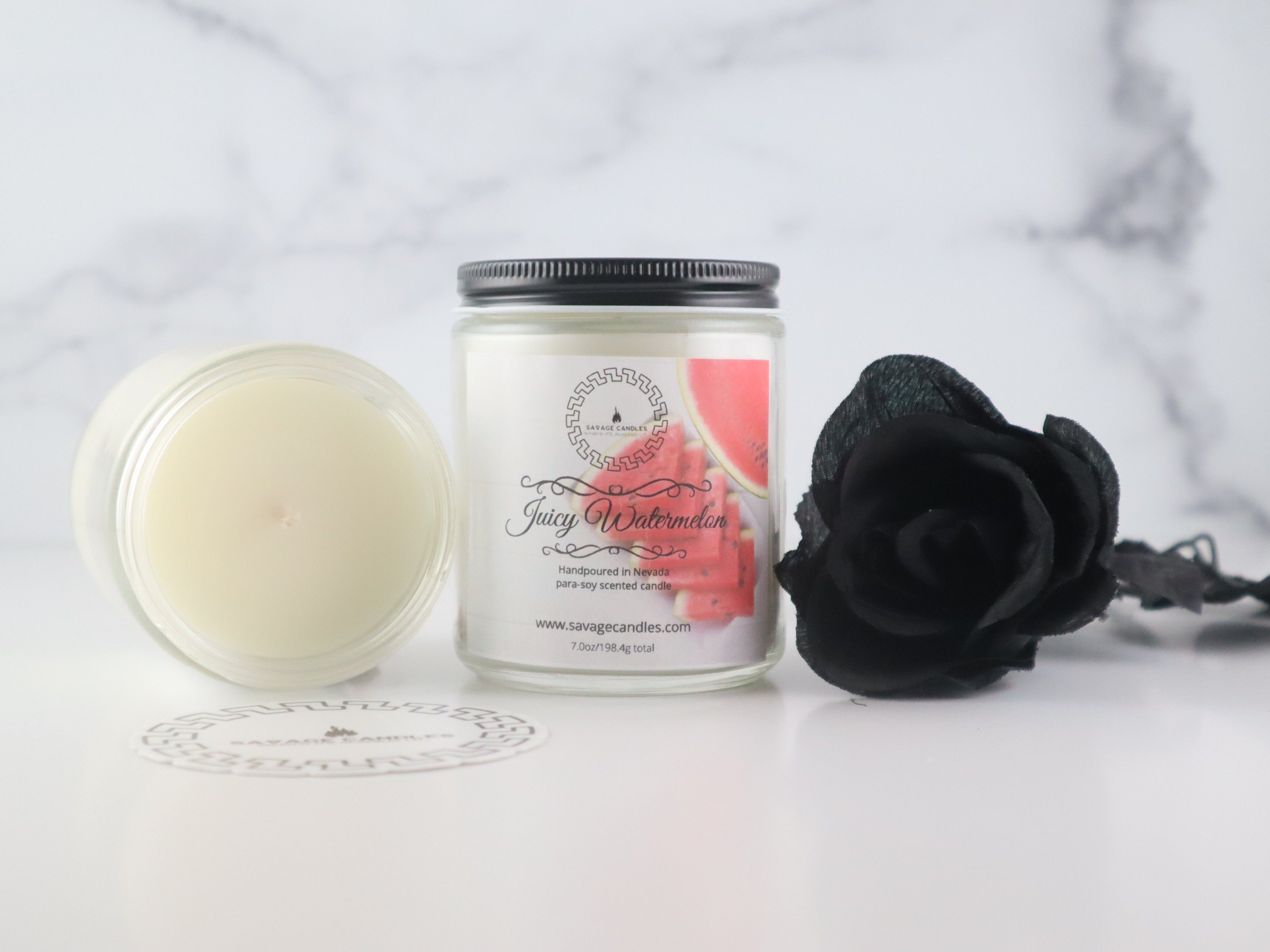 Juicy Watermelon Wax Melts Savage Candles 7oz Candle 