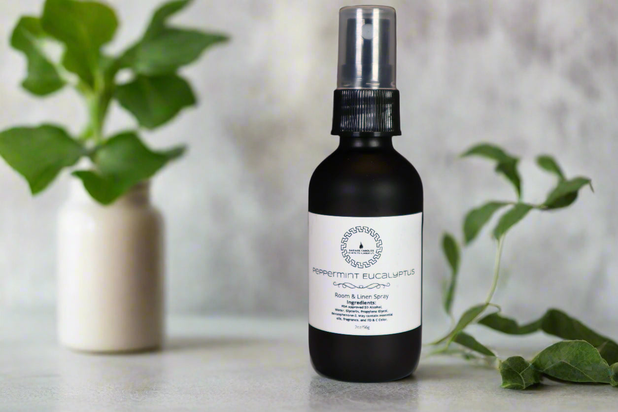 Peppermint Eucalyptus (Room & Linen Spray) Room & Linen Spray Savage Candles LLC 