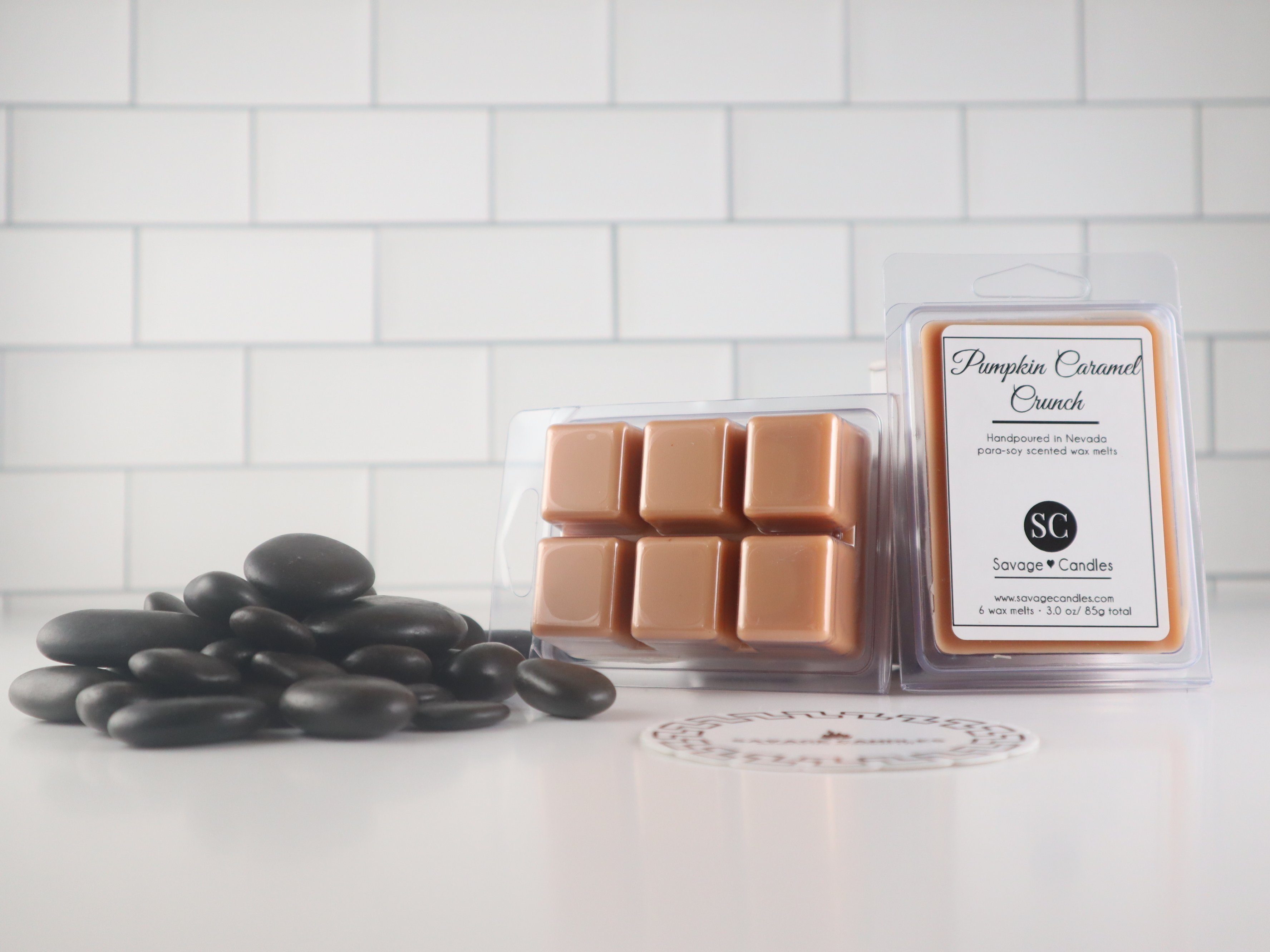 Pumpkin Caramel Crunch Wax Melts Candles Savage Candles 3oz Wax Melt 