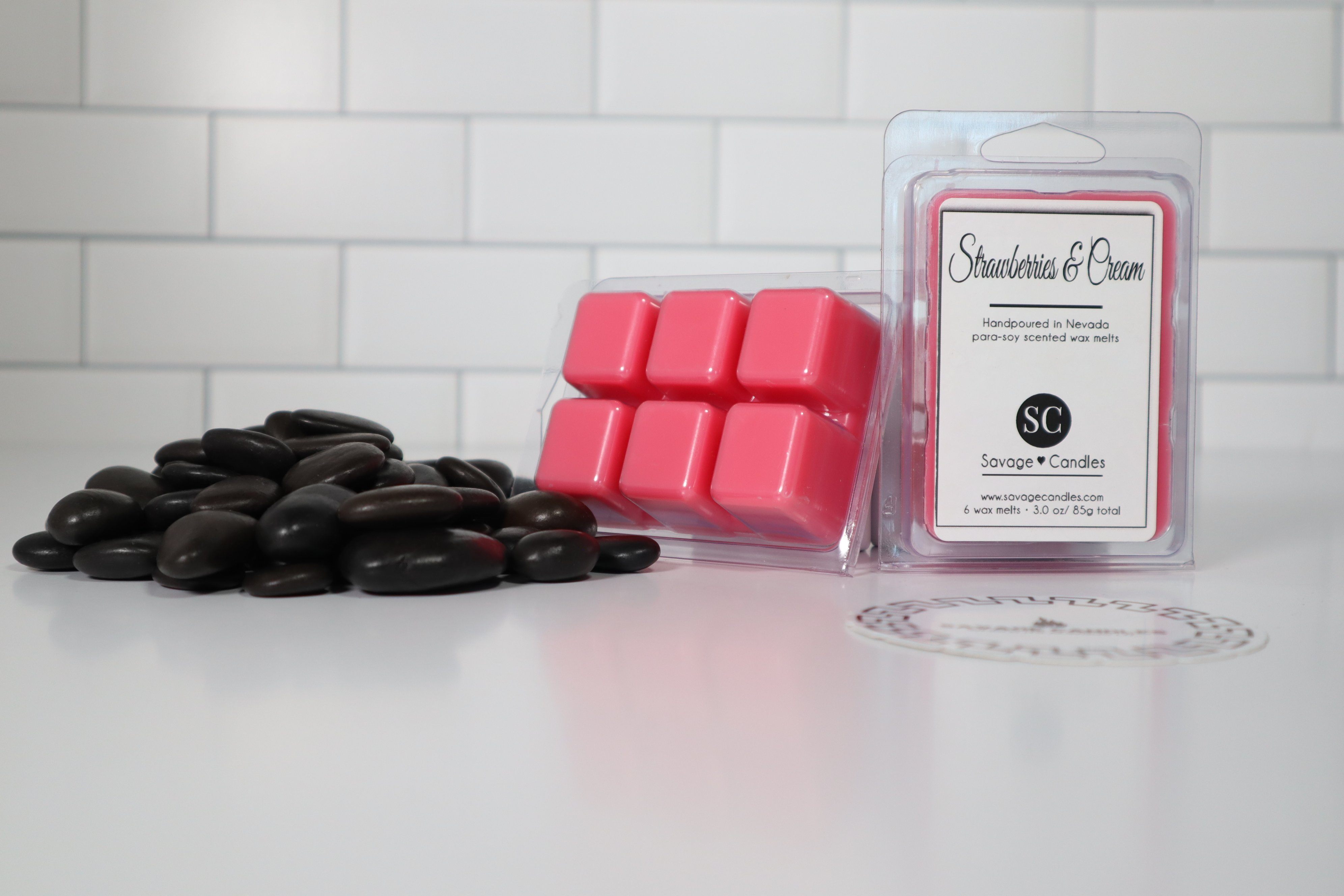 Strawberries & Cream Wax Melts Savage Candles 